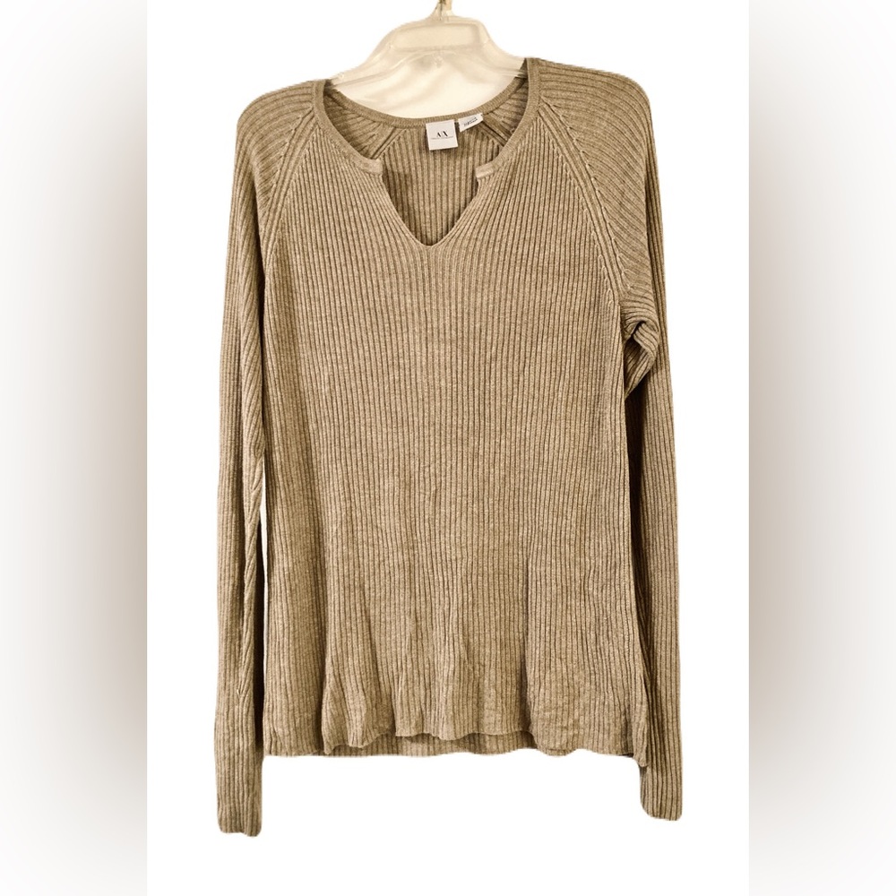 Armani Exchange Beige Knit Top